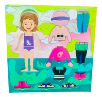 Comprar Juego De Vestir De Encastre Didactico Nena Cambia Ropa