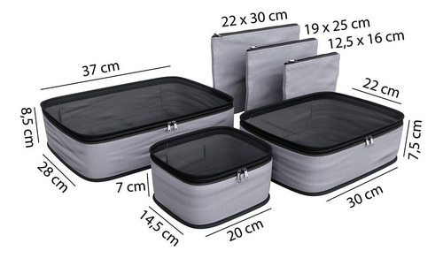 Kit De Organizadores Roupa Objetos Para Mala Bagagem Viagem