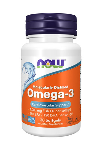 Imagem 1 de 1 de Suplemento em  softgels NOW Foods  Omega-3 omega 3 em pote 30 un