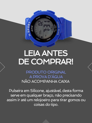 ,relógio Prova D'água Infantil Digital Esportivo Original\