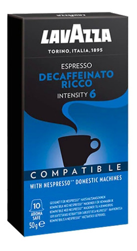 Caja X10 Capsulas Lavazza Descafeinado Compatible Nespresso