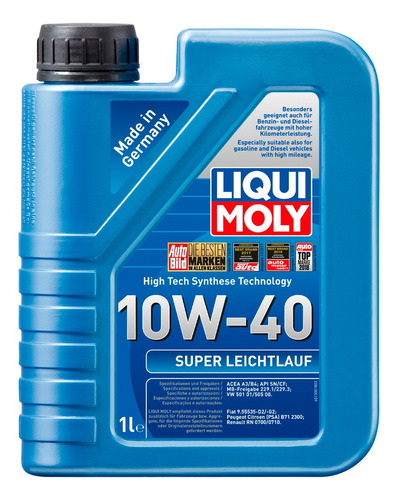Super 10w40 Liqui Moly 1l Aceite Sintetico Todos Los Motores