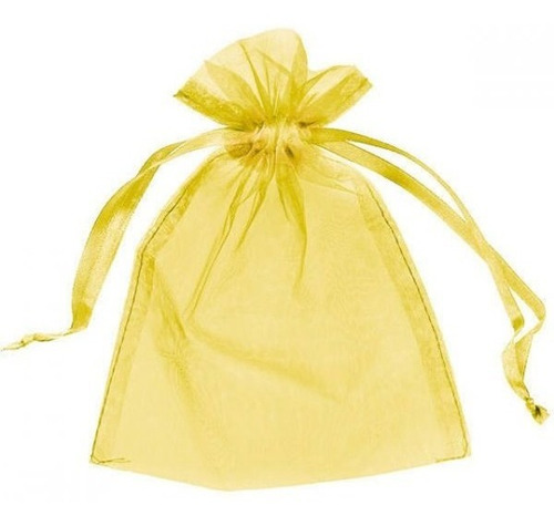 Bolsa De Organza Dorada 8 X 7 (10 Unidades) 