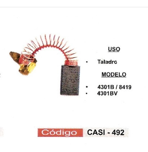 Carbon  Taladro 4301b-8419-4301bv Makita  Casi-492