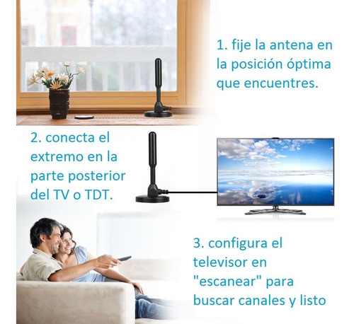 Imagen 4 de 6 de Antena Tdt Televisión Tv Digital Tdt Colombia Canales Tdt