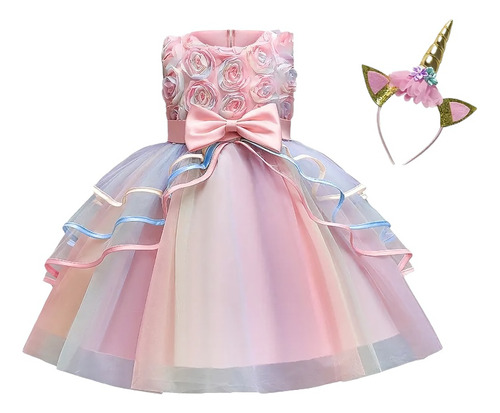 Disfraz Infantil Princesa Unicornio Vestido Fiesta Hermoso!
