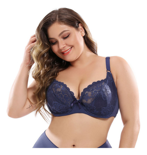 Sosten Sexy De Encaje Mujer, Talla Grande, Ropa Interior