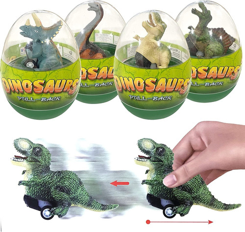 Paquete De 4 Huevos Gigantes Con Dinosaurios Para Tirar...