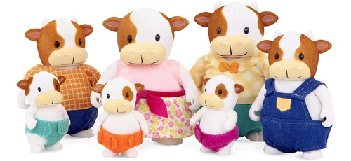 Lil Woodzeez Set Familia Numerosa De Vacas Animales 6579