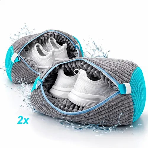 Kit 2 Sacos De Lavagem Tenis Sapatos Para Máquina De Lavar
