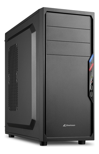 Gabinete Sharkoon Vs4-s Atx, Color Negro, 1 Fan