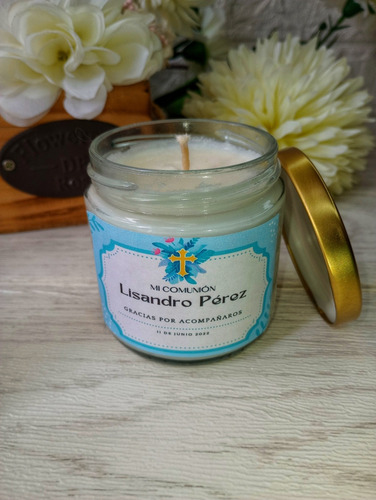 Imagen 6 de 8 de Velas En Vidrio Aromáticas Recuerdos Duelo Difuntos Misas