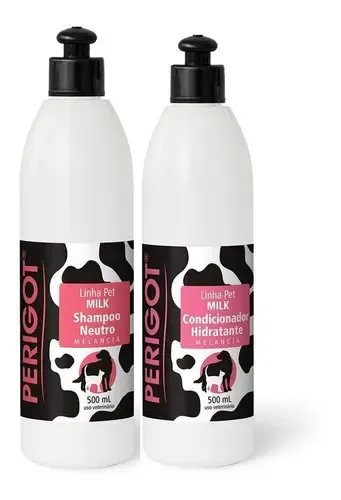 Kit Perigot Shampoo E Condicionador Neutro Melancia Milk 500ml Cã...