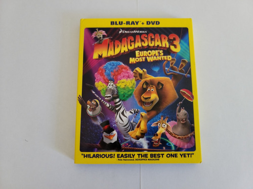  Madagascar 3: Europe's Most Wanted Bluray + Dvd Cn Slip