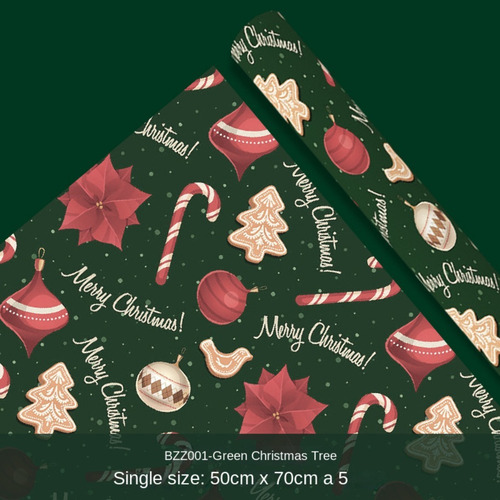 Rollo De Papel Para Envolver Regalos De Navidad 5 Pzas.