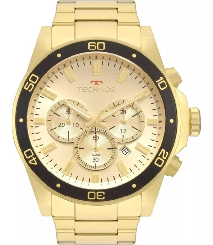 Relógio Technos Masculino Dourado Cronografo