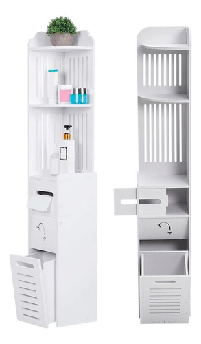 Mueble Organizador Baño Papel Higiénico Papelera 120x20 Cm