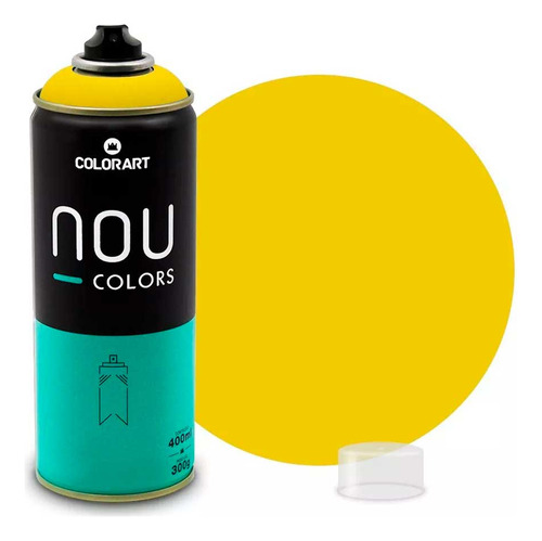 Tinta Spray Colorart Nou Colors P/ Grafiteiros - Amarelo