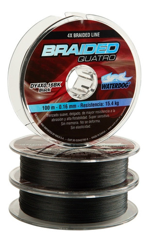 Multifilamento Waterdog Braided 0,25mm 23,8kg 4 Hebras Pesca