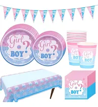 Comprar Set Decoración Revelacion De Genero Decoracion Fiesta 8p Fiestas 8p\u002Fp Kit De Fiesta Revelación De Sexo Revelación Niño O Niña Girl Boy Adornos Para Fiestas Cotillon Baby Shower Pasteleriuscl