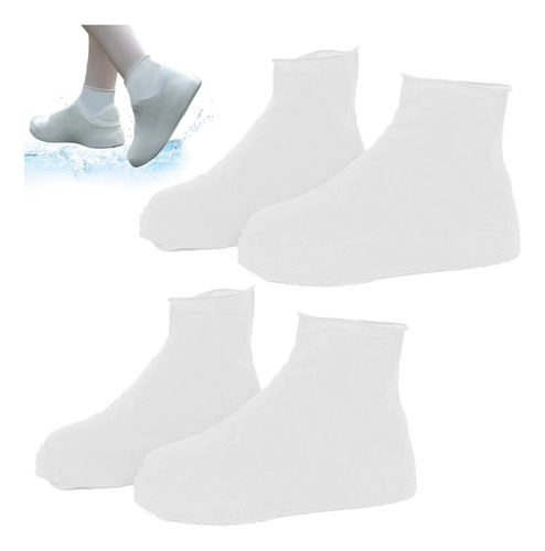 Fundas Impermeables Para Zapatos L 2 Pares De Silicona Elást Color Talle