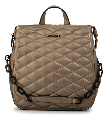 Mochila Suiza Plateado Mujer Amphora