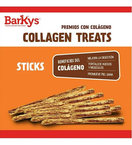Barky's Premios Botana Para Perro Colágeno Res Y Pollo 24pzs