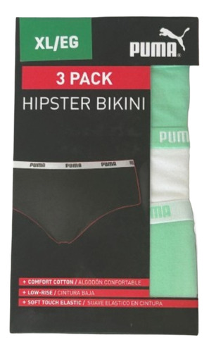 Pantys Hipster Bikini Puma 3 Piezas Para Mujer