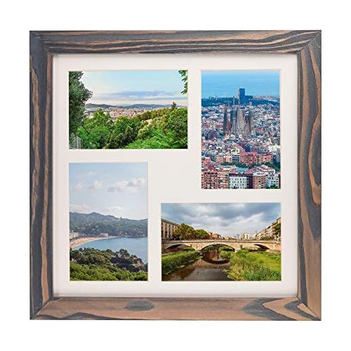 Rustic Solid Wood   Collage Photo Frame 12x12 Inch  ...