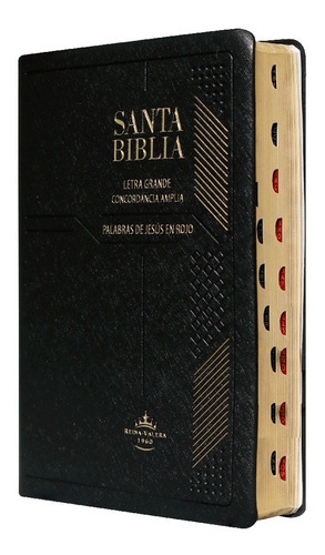 Biblia Reina Valera 1960 Letra Grande Índice Negra Concordan