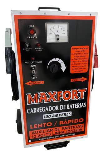 Carregador De Bateria Automotivo Aux Part. 100a 12v Caminhão