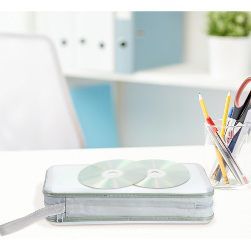 Funda Para Cd Y Dvd Almacenamiento Plástico Carpeta Transpar