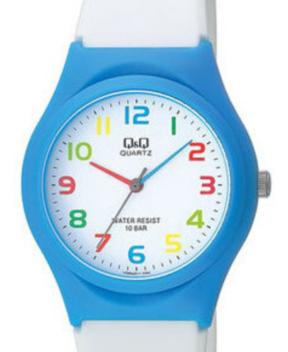 Reloj Q&q Silicone + azul y blanco para hombre