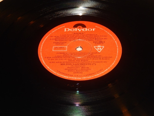Milton Nascimento Anima Vinilo Año 1983 Argentina Impecable (Usado)