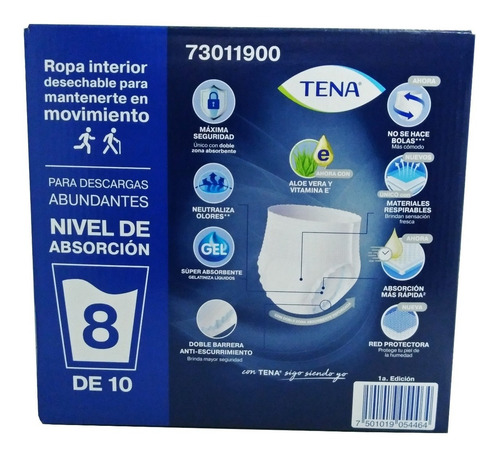 Imagen 2 de 4 de Pañal Adulto Desechable 40 Pzs Grande Tena Pants Supreme