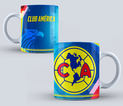 Taza Equipos De Fútbol Liga Mx, El América,  Club América .