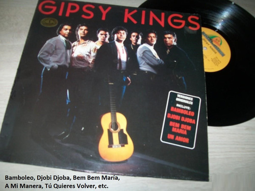 Vinilo Gipsy Kings 1988 Bamboleo, Djobi Djoba, Bem María