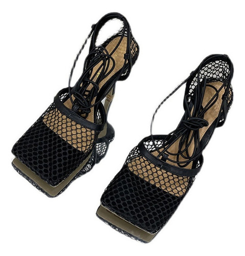 Sandalias De Moda 2023 Punta Cuadrada Tacones Altos Mujer