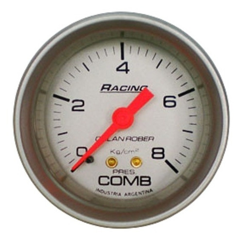 Reloj Racing 52 Mm Plata Presion Combustible  8k Orlan Rober