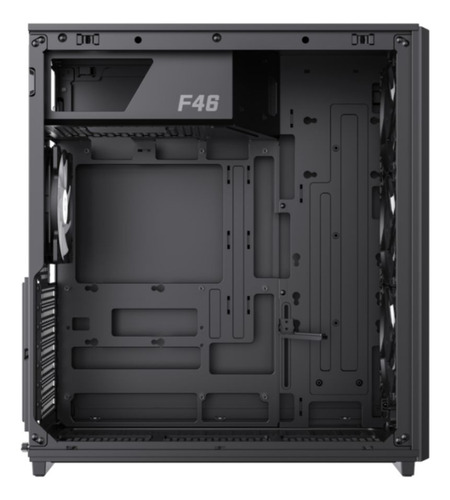 Gabinete Mid Tower Gamemax F46 4 Fan Argb Vidrio Templado Negro