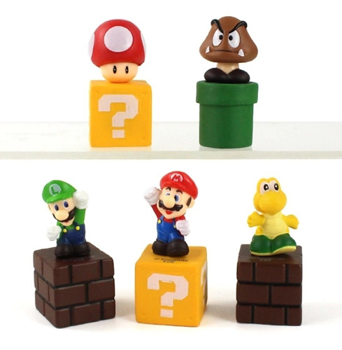 Super Mario Bros Figuras Acción Muñecos Juguete Colección 