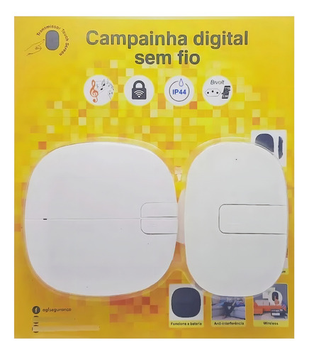 Campainha Digital Sem Fio - Agl - 38 Toques
