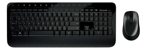 Kit de teclado y mouse inalámbrico Microsoft 2000 Inglés US teclado negro