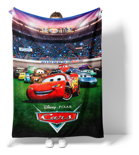 Frazada, Cobija 110*150 Cars Rayo Mcqueen Flannel Calientita