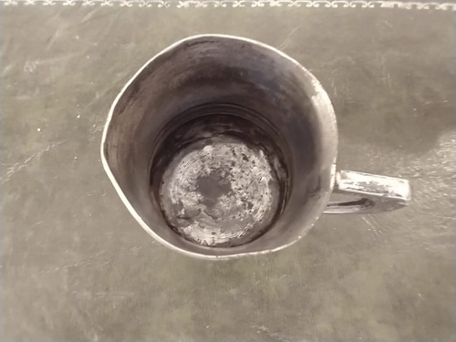Imagen 4 de 7 de Antigua Medida De Whisky Peltre Bañada En Plata Made In Usa