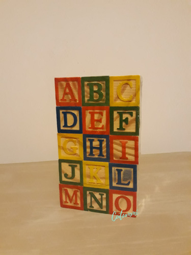 Cubos Montessori 15 Piezas Aprendizaje Colores Letras Número