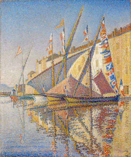 Lienzo Canvas Paul Signac Barcos 1893 Impresionismo 60x50