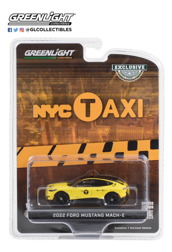 Greenlight 2022 Ford Mustang Mach E Nyc Taxi Hobby Excl 1/64
