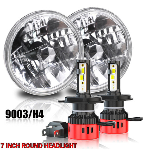 Faro Led H4 De 7 Pulgadas Para Camioneta Dodge D100 D200 D30