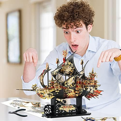 Kit De Puzzles Metálicos 3d Para Construir Modelos De Barco